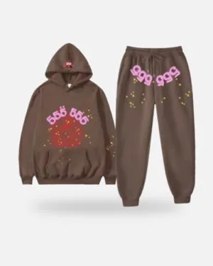 Spider Angel Number Tracksuit Brown, view 2