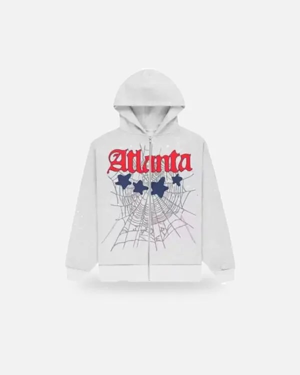 Spider Atlanta Full Zip Hoodie Heather Gray - Heather Grey