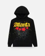 Spider Atlanta Star Print Hoodie Black, view 2