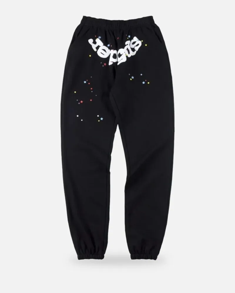 Spider Classic Flame Logo Graffiti Sweatpants