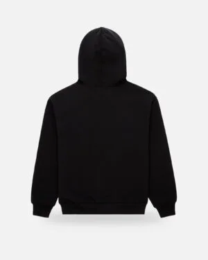 Spider Flame Web Graphic Black Hoodie Orange