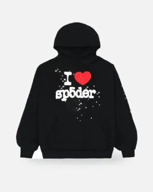 Spider I Heart SP5 Souvenir Hoodie Black, view 2