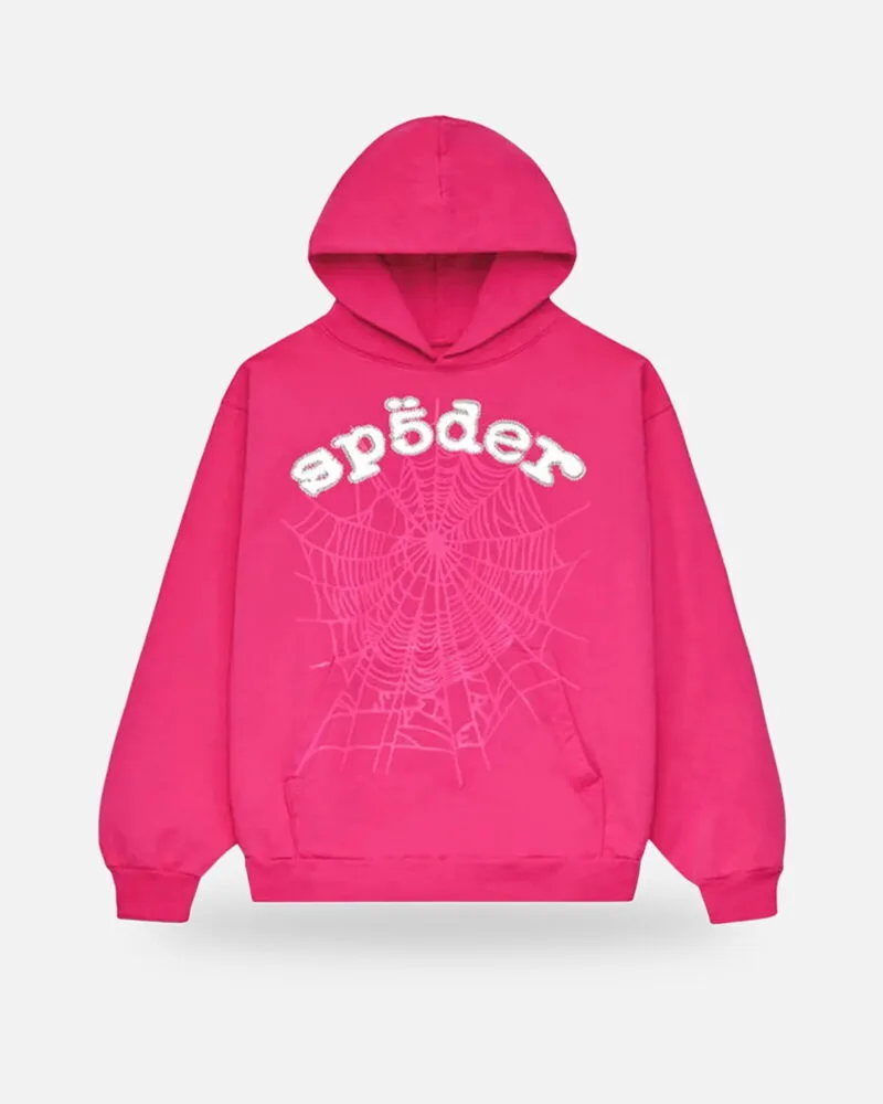 Spider Legacy Pink Hoodie White
