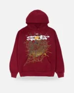 Spider Logo Hoodie Maroon