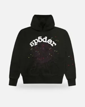 Spider Logo Sweatshirt Hoodie Black