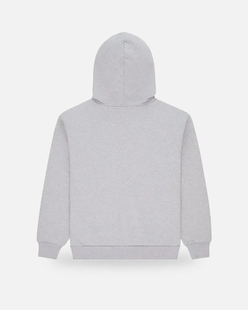 Spider Logo Sleeve Zip Red Hoodie Gray - Grey