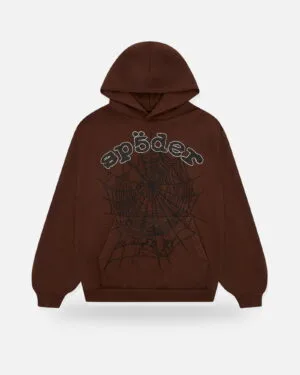 Spider OG Logo Hoodie Brown