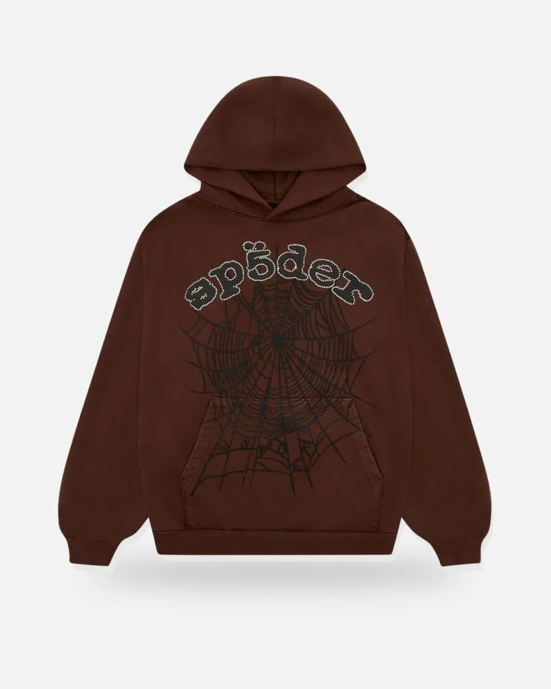 Spider OG Logo Hoodie Brown