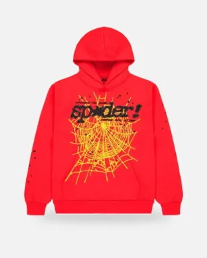 Spider PNK V2 Hoodie Red, front view