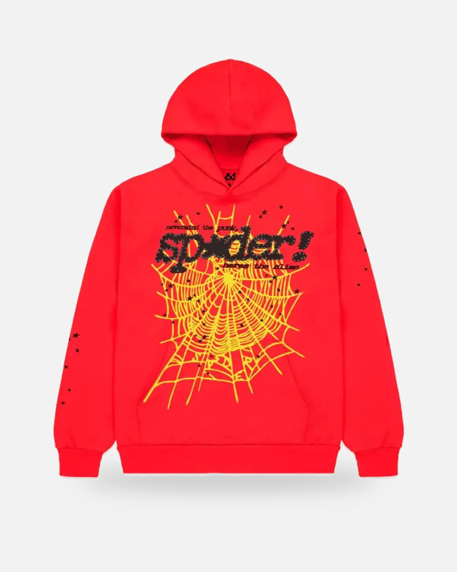 Spider PNK V2 Hoodie Red (framed) Spider PNK V2 Hoodie Red, front view