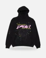 Spider Ponk Hoodie Black, front view