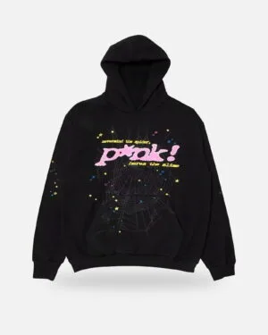 Spider Ponk Hoodie Black, front view