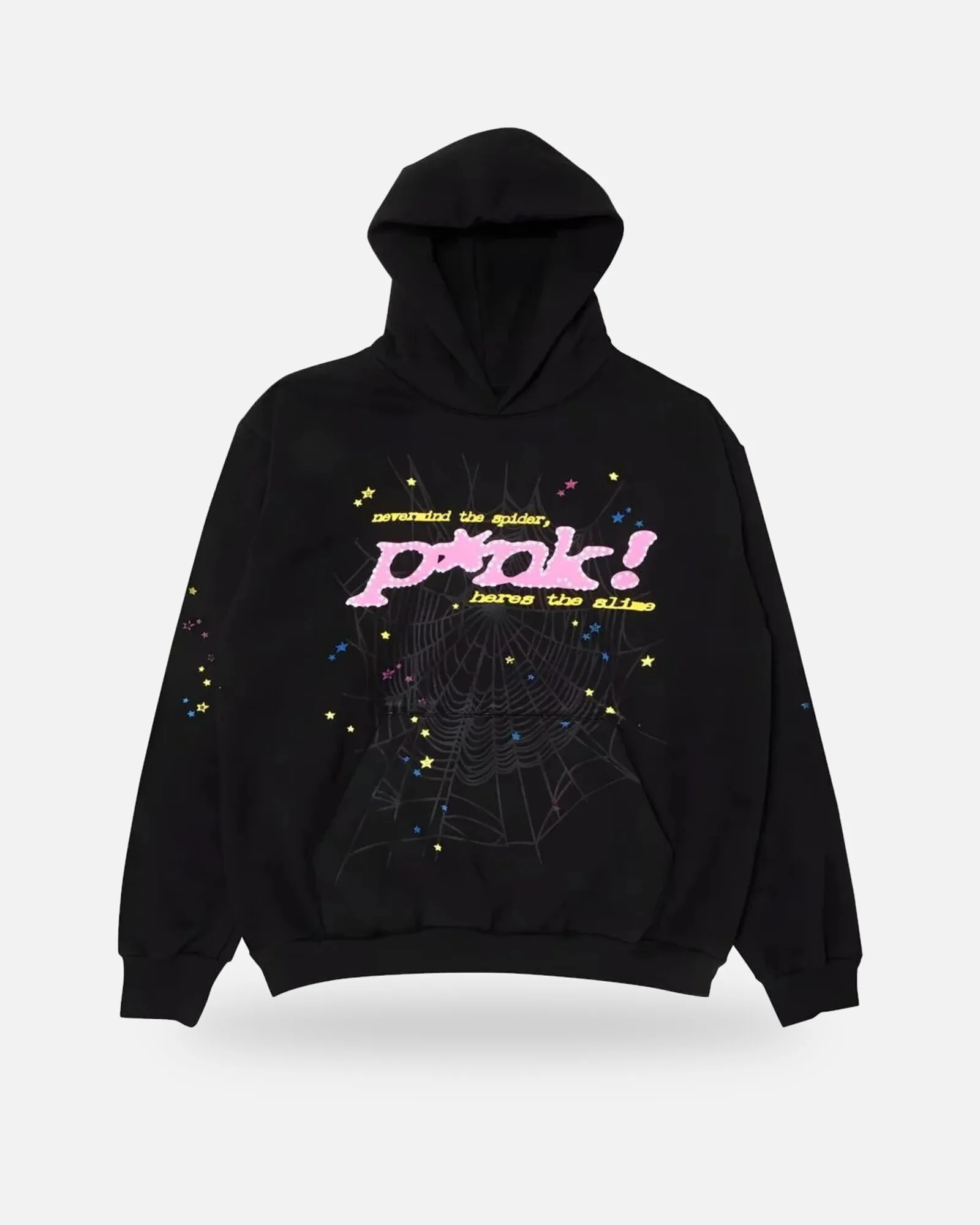 Spider Ponk Hoodie Black (framed) Spider Ponk Hoodie Black, front view
