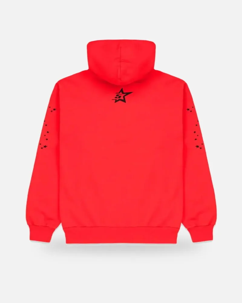 Spider Ponk V2 Hoodie Red, front view