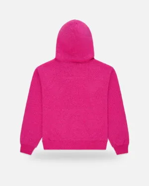 Spider Rhinestone Logo Hoodie Pink