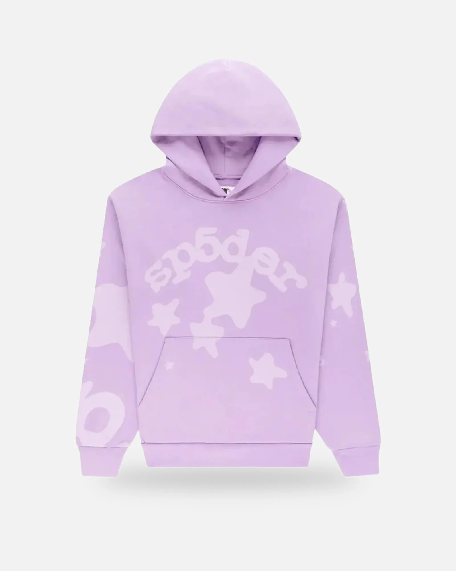 Spider Star Pattern Hoodie Purple (framed) Spider Star Pattern Hoodie Purple, front view