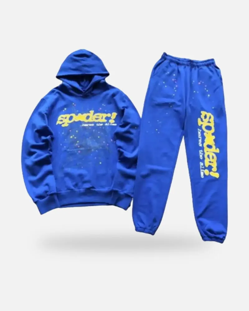 Spider TC Tracksuit Blue, front view