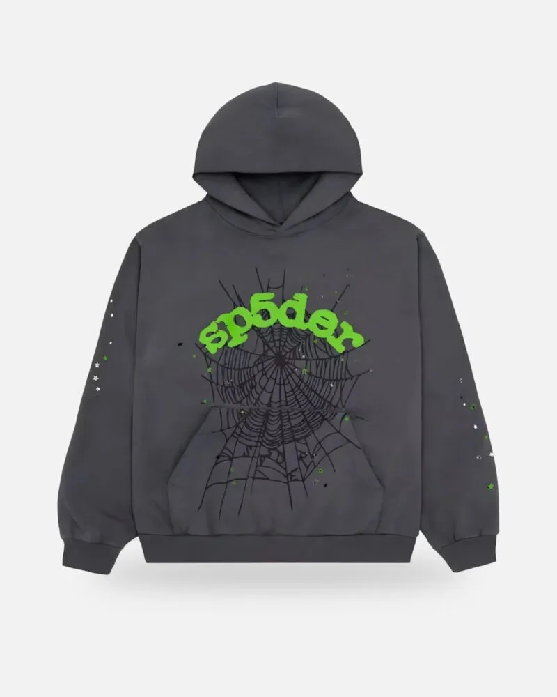 Spider Wait Web Hoodie Slate Gray - Slate Grey