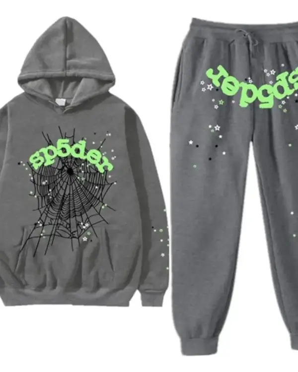Spider Wait Web Tracksuit Slate Gray, view 3