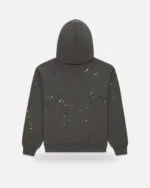 Spider Web Graphic Green Hoodie Charcoal