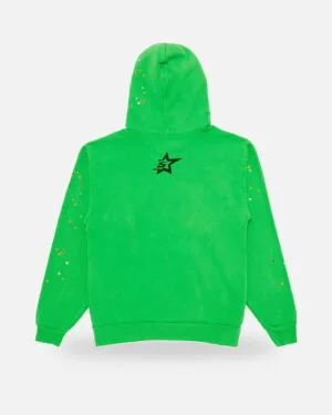 Spider Web Graphic Hoodie Green