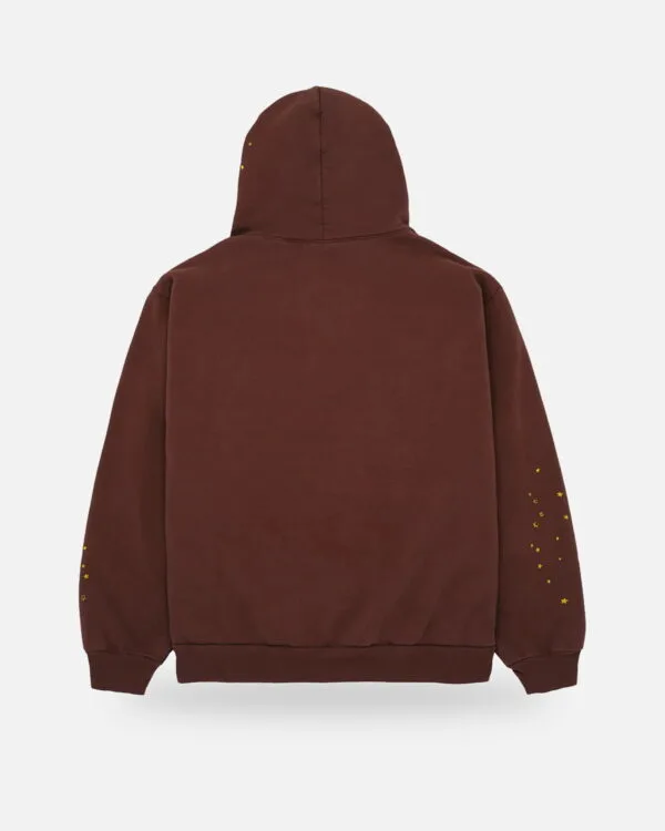 Spider Web Hoodie Brown