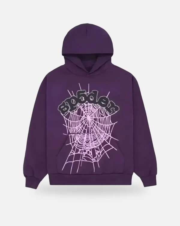Spider Web Hoodie Purple, view 2