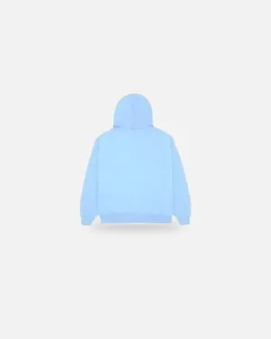 Spider Web Hoodie Sky Blue, front view