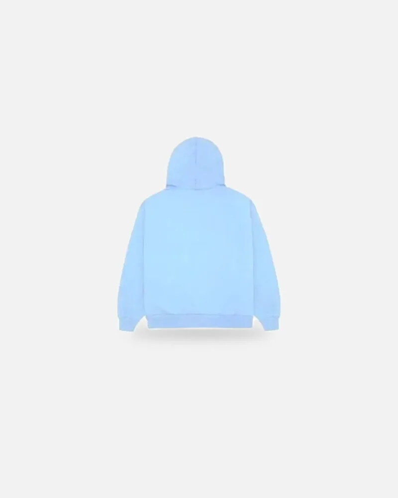 Spider Web Hoodie Sky Blue, front view