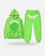 Spider Web Tracksuit Slime Green, view 3