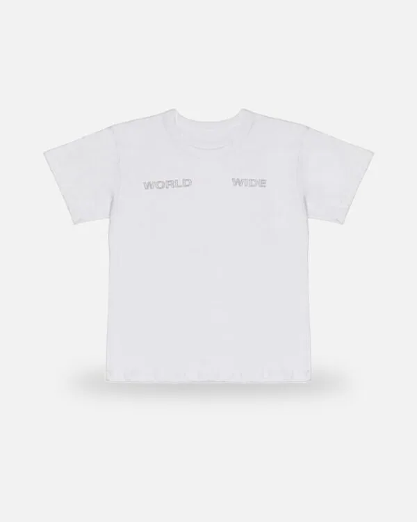 Spider Wide T-Shirt White, front view