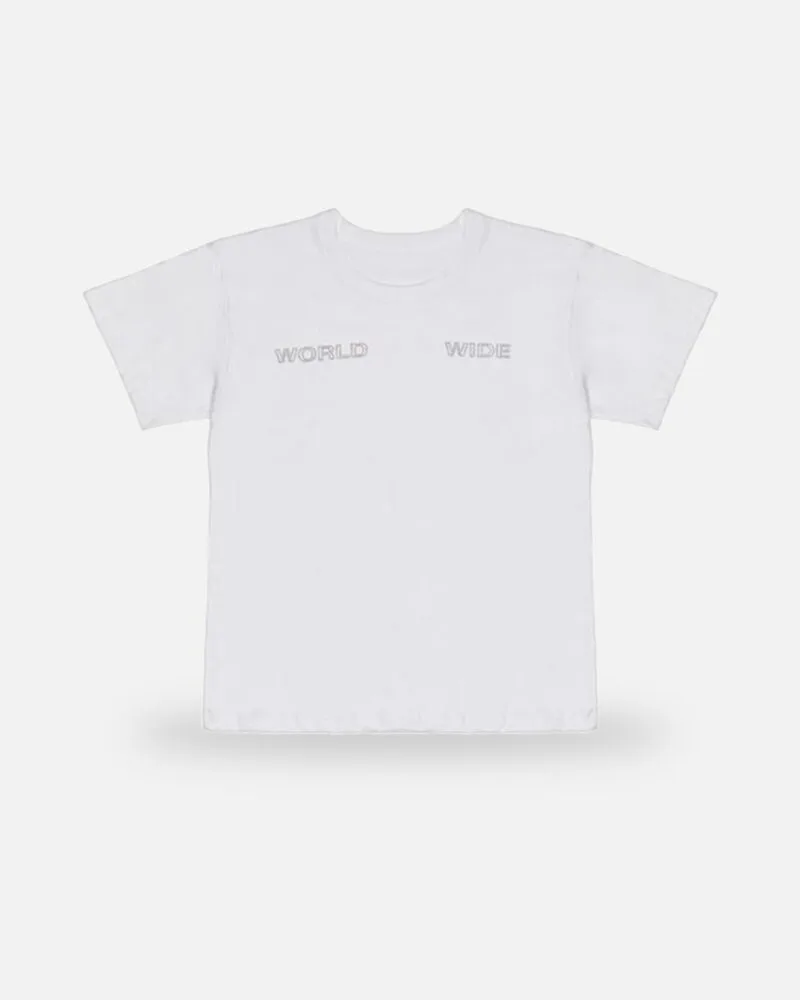 Spider Wide T-Shirt White, front view