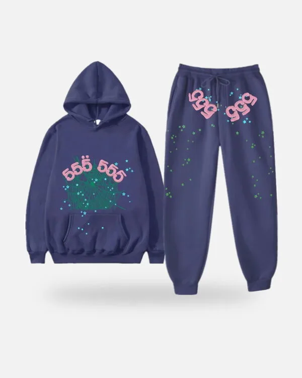 Spider Young Thug 555555 Tracksuit Blue, view 2
