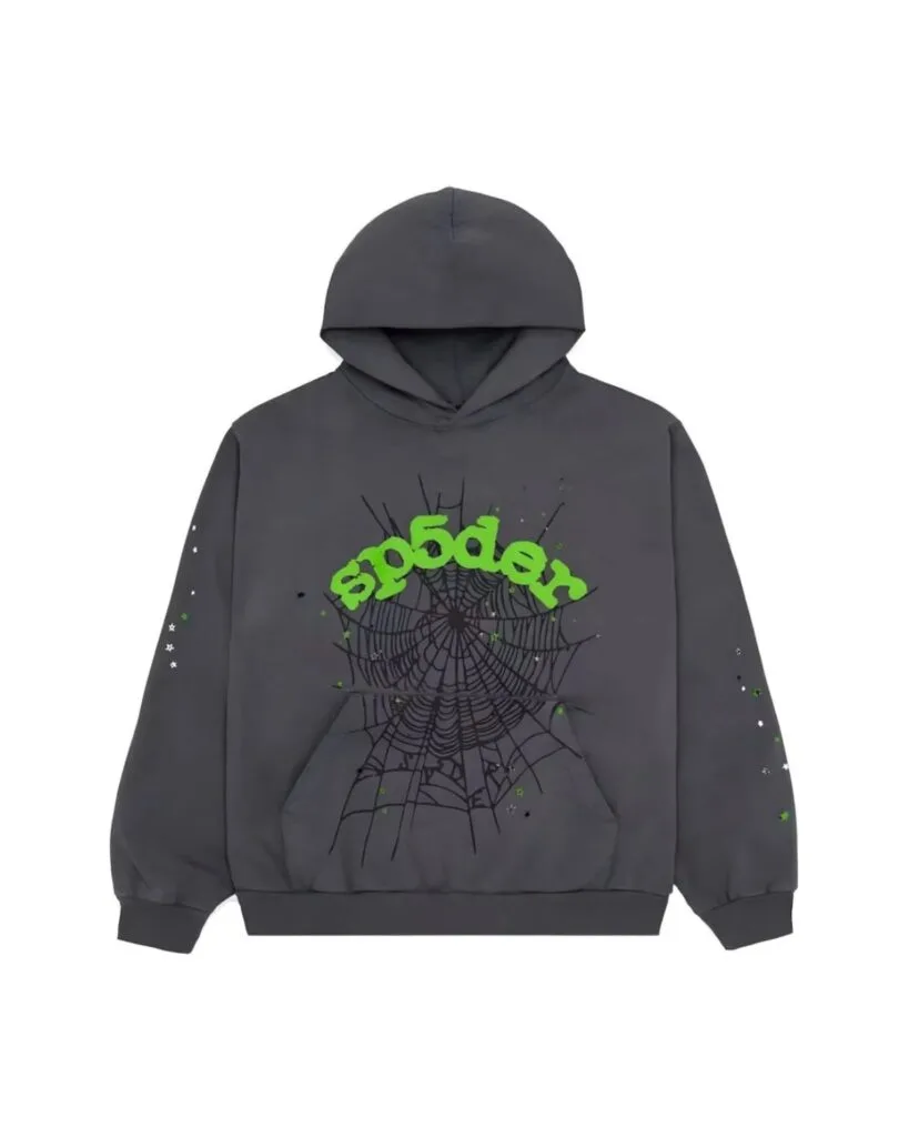 Spider Graphic Hoodie Slate Grey