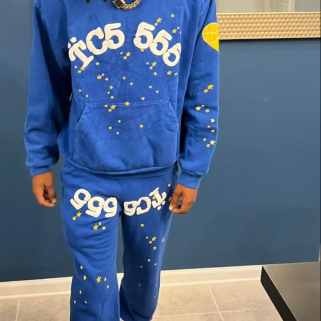 Spider TC5 Outfit Hoodie Blue, front view Spider TC5 Outfit Hoodie Blue, front view